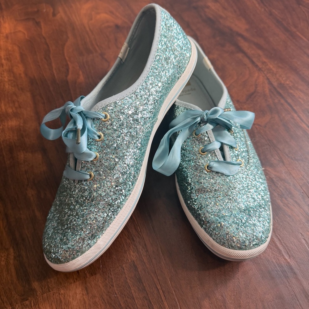 Keds × Kate Spade New York Champion Glitter Sneaker In Blue - Picture 2 of 8